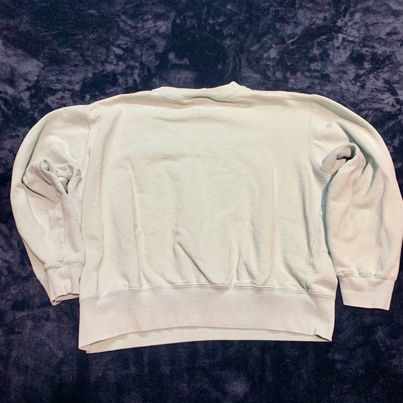 💛 Vintage 80s ESPRIT oversized crewneck sweater mint green size small distressed - Picture 3 of 9